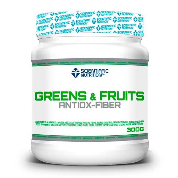 Greens & Fruits antiox Fiber en 300g de la marca Scientiffic Nutrition de la sección prebioticos
