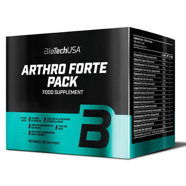 Arthro Forte Pack presentación de 30 bolsitas hecho por Biotech USA de la sección fórmulas para mejora articular