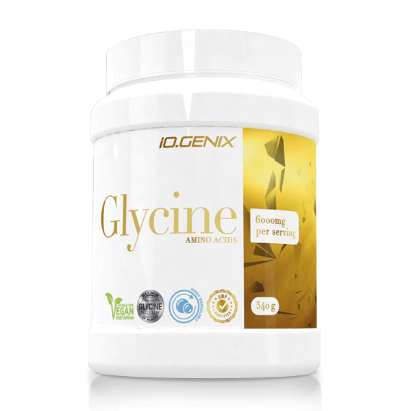Glycine presentación de glicina de la marca IO.Genix complemento alimenticio de otros aminoácidos