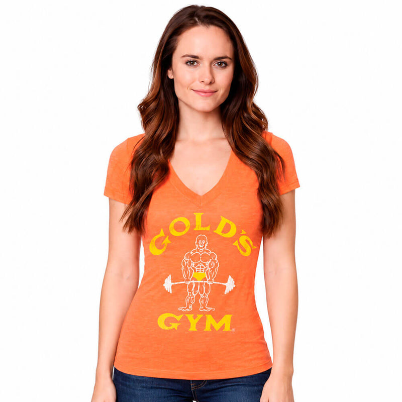 T-shirt de rapariga com decote em V Neon Joe Classic - Gold's Gym 2