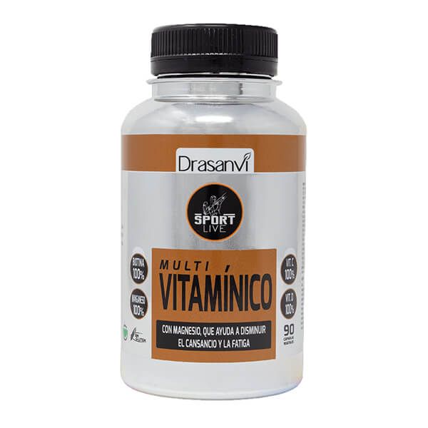 Multivitamínico bote de 90 cápsulas sport live en la sección de complejos multivitaminicos hecho por Drasanvi