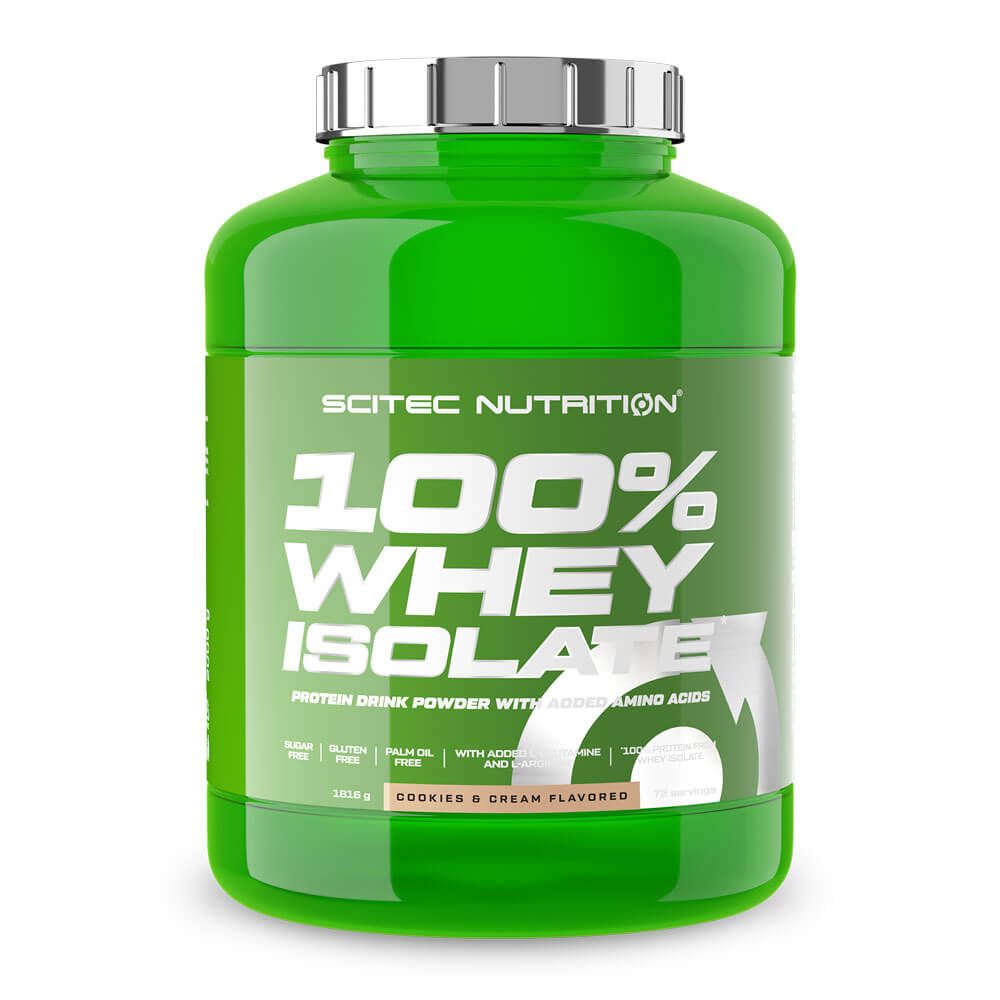 100% Whey Isolate envase de 1816g complemento alimenticio de proteína de aislado de suero isolate de la marca Scitec Nutrition