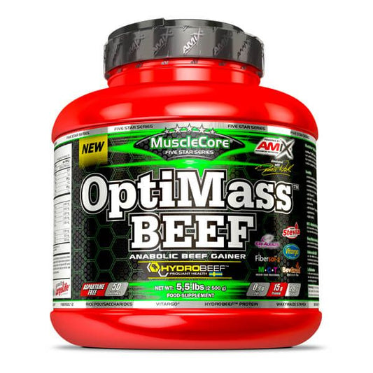 OptiMass Beef da marca Amix MuscleCore em Gainers proteicos