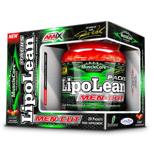 LipoLean Men-Cut da marca Amix MuscleCore em L-Carnitina e cafeína