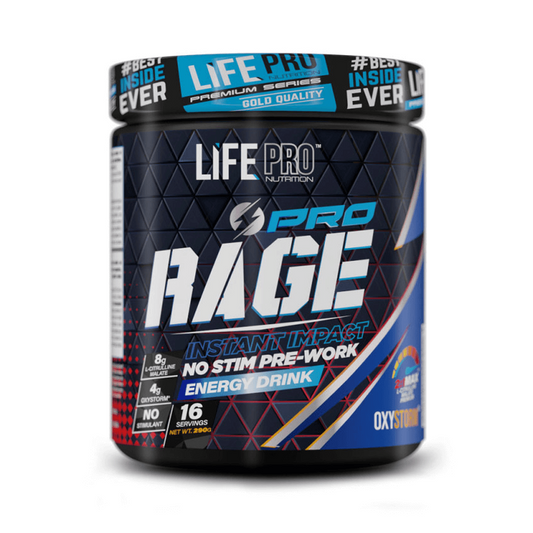 Rage Pro sem Estimulantes da marca LifePRO em Pré / Intra / Pós