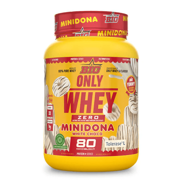 Only Whey envase de 1kg complemento alimenticio de proteina de suero whey de la marca BIG
