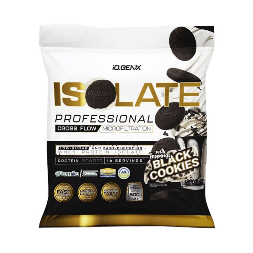 Isolate Profesional en 500g hecho por IO.Genix complemento alimenticio de proteína de aislado de suero isolate