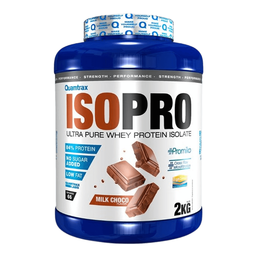 Isopro CFM presentación de 2kg en la sección de proteína de aislado de suero isolate de Quamtrax