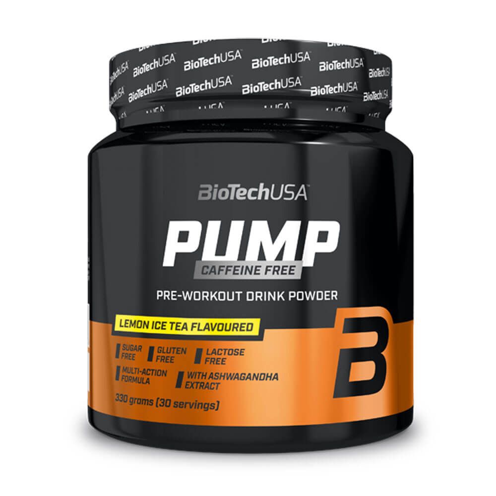 Pump Caffeine Free de 330g suplemento de la sección pre entreno sin estimulantes de Biotech USA