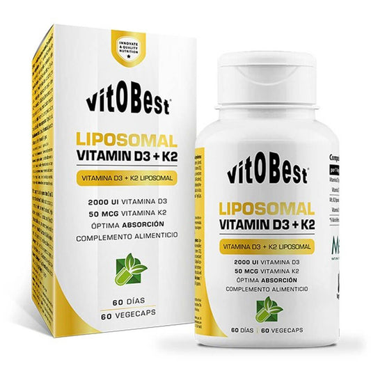 Vitamina D3 + K2 Lipossomal da marca VitoBest em Vitaminas e Minerais