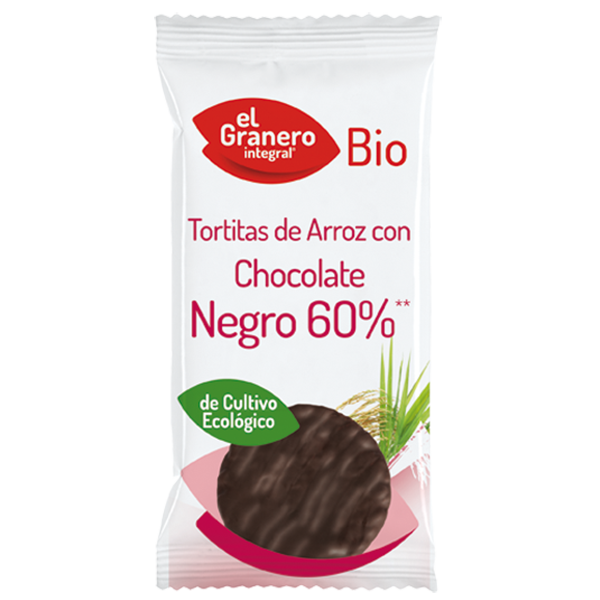 Tortitas de arroz com chocolate negro - El Granero Integral 0