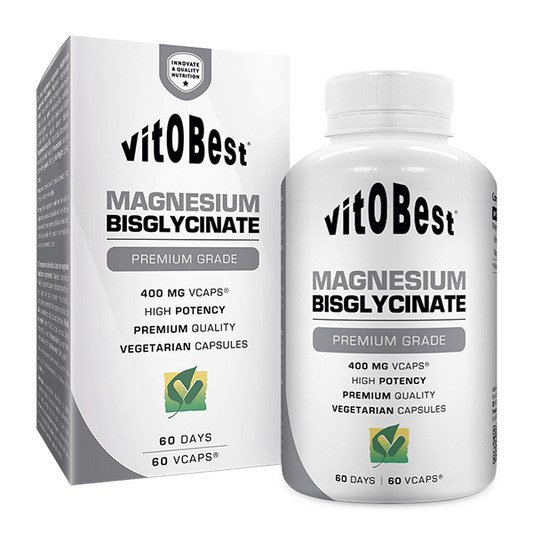 Bisglicinato de Magnésio 400mg da marca VitoBest em Nutrição desportiva