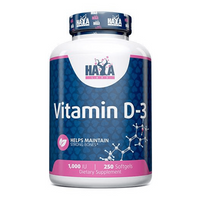 Vitamina D3 1000IU en 250 softgels hecho por Haya Labs
