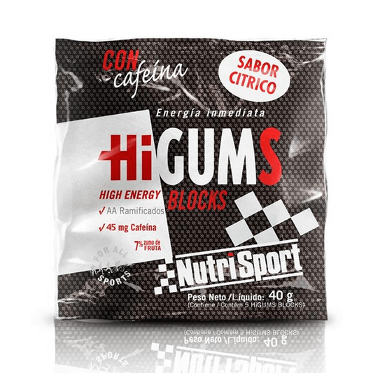 Blocos Higums com Cafeína da marca Nutrisport em Energéticos