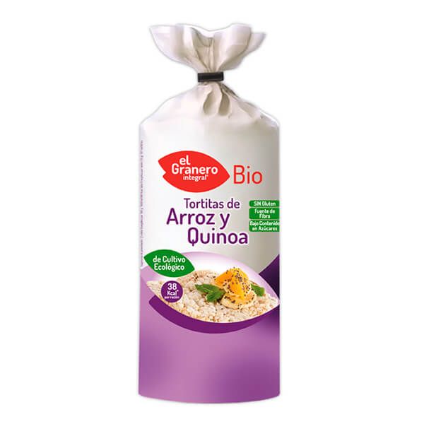 Tortitas de arroz e quinoa biológicas - El Granero Integral 0