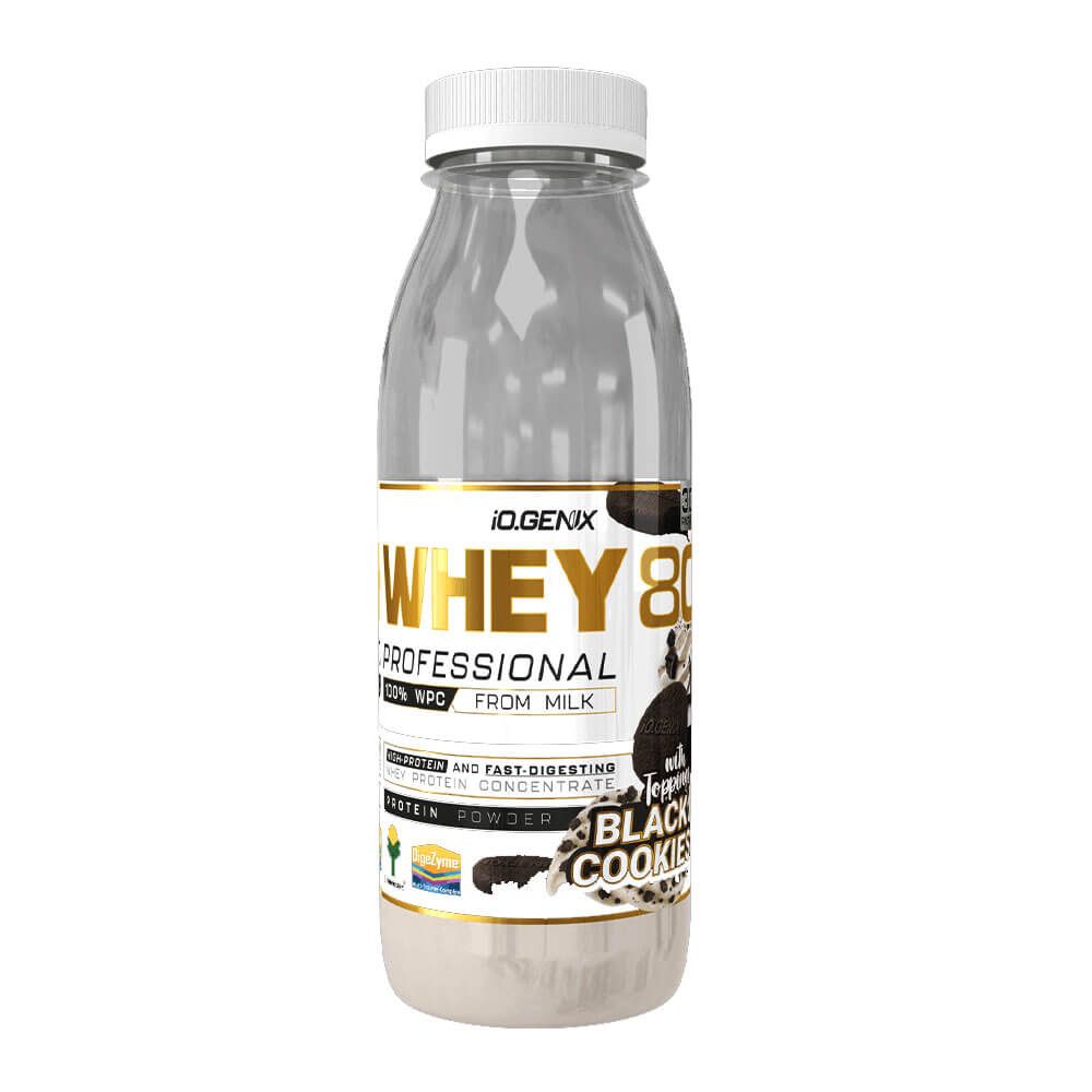 Whey 80 Profesional en 30g suplemento de proteina de suero whey hecho por IO.Genix