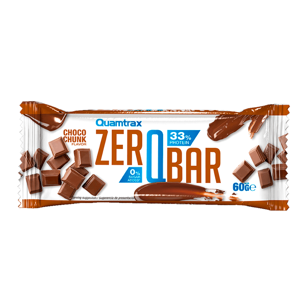 Barrita Zero QBar presentación de 60g complemento alimenticio de barritas de proteinas por Quamtrax