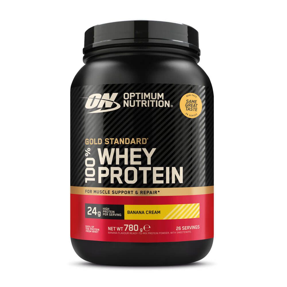 100% Whey Gold Standard presentación de  suplemento de proteina de suero whey por Optimum Nutrition