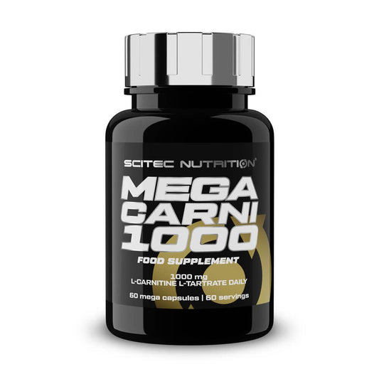Mega Carni 1000mg da marca Scitec Nutrition em L-Carnitina e cafeína
