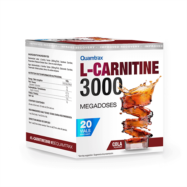 L-Carnitina 3000 em ampolas - Quamtrax 0