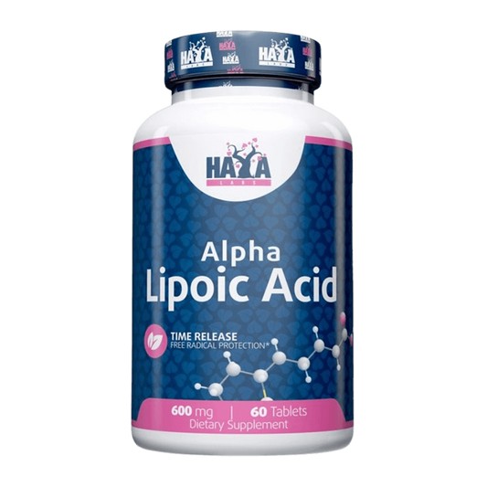 Ácido alfa-lipóico de libertação prolongada 600mg da marca Haya Labs em Haya Labs
