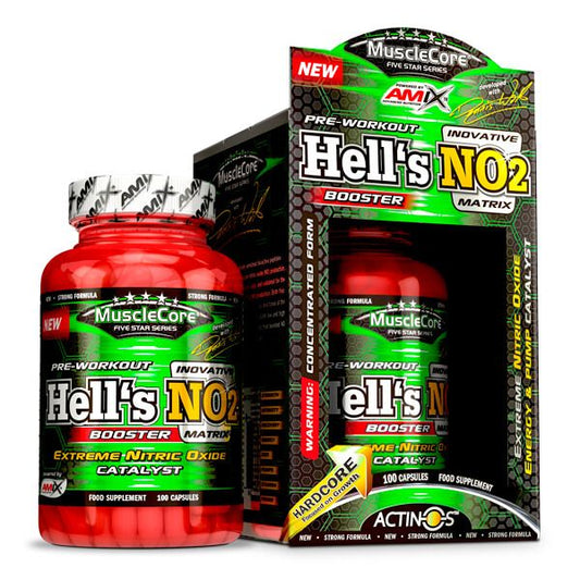 Hell's NO2 da marca Amix MuscleCore em Pré / Intra / Pós