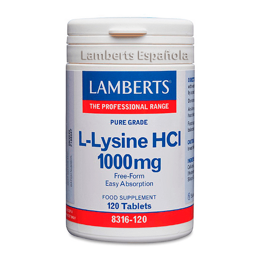 L-Lisina HCI 1000mg da marca Lamberts em Aminoácidos