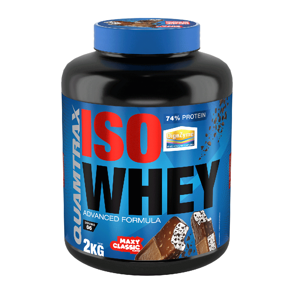 IsoWhey en 2kg de Quamtrax complemento alimenticio de proteína de aislado de suero isolate