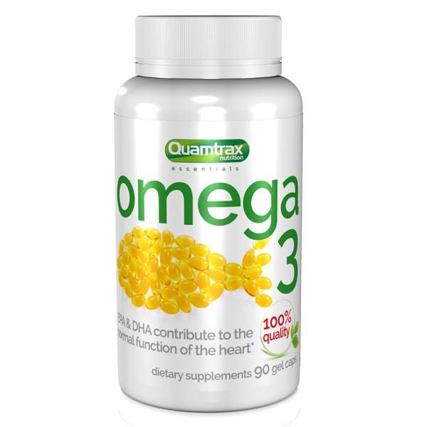 Omega 3 envase de 90 softgel de Quamtrax Essentials (Fuente Animal)