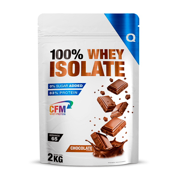 Whey Protein Isolate bote de 2kg de la marca Quamtrax dentro de Proteína de Aislado de Suero Isolate