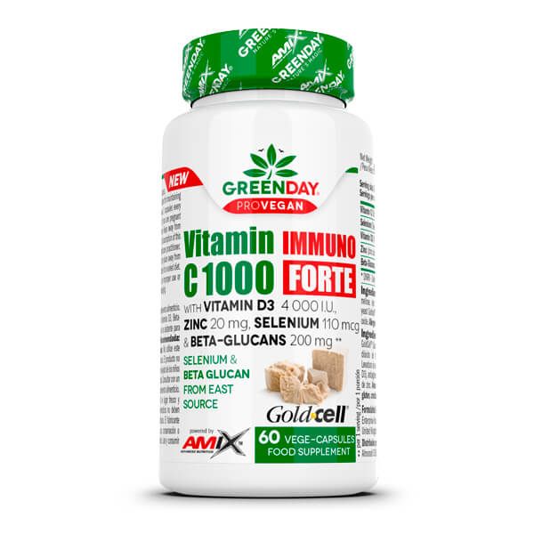 Vitamina C1000 Immuno Forte presentación de 60 cápsulas vegetales del fabricante Amix GreenDay