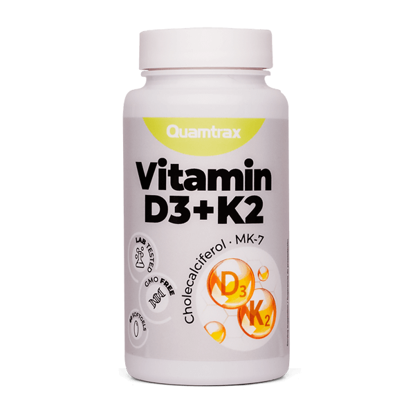 Vitamina D3+K2 envase de 60 softgels del fabricante Quamtrax