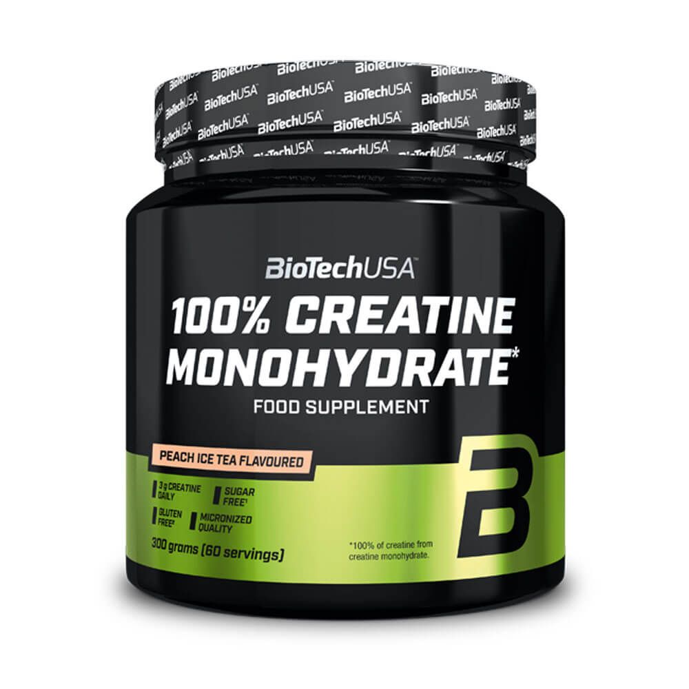 100% Creatina Monohidrato presentación de 300g hecho por Biotech USA