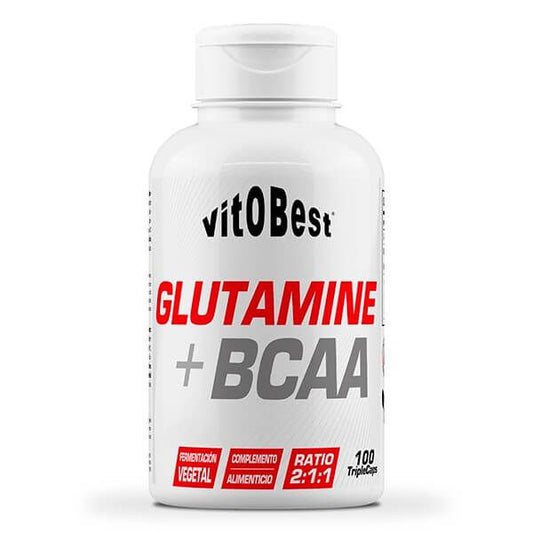 Glutamina + BCAA em cápsulas da marca VitoBest em Aminoácidos