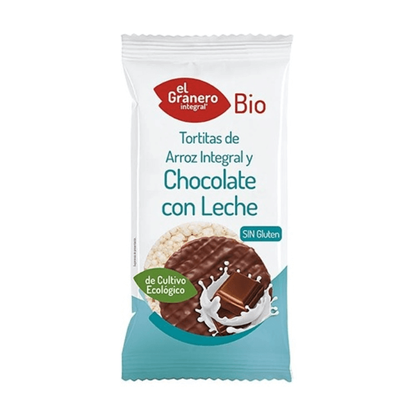 Tortitas de arroz integral com chocolate de leite - El Granero Integral 0