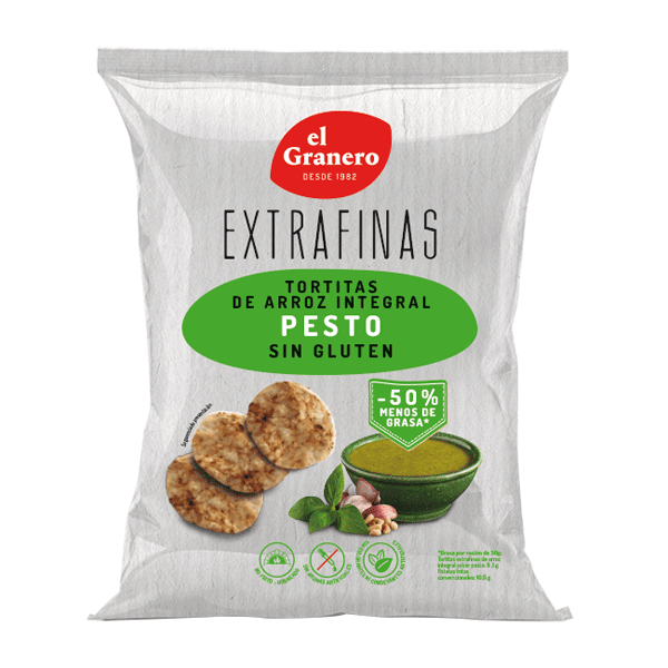 Tortitas de arroz integral com pesto - El Granero Integral 0