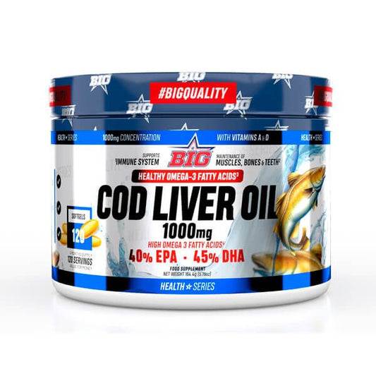 Óleo de fígado de bacalhau 1000mg da marca BIG em BIG
