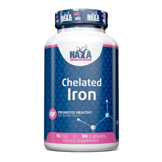 Quelato de ferro 15mg da marca Haya Labs em Minerais