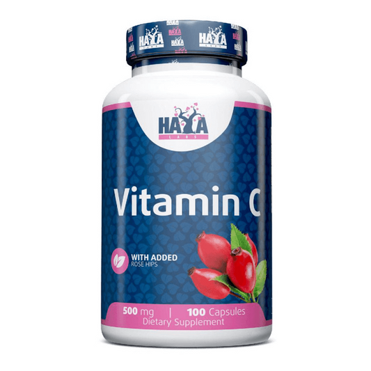 Vitamina C com Rose Hips 500mg da marca Haya Labs em Vitaminas e Minerais