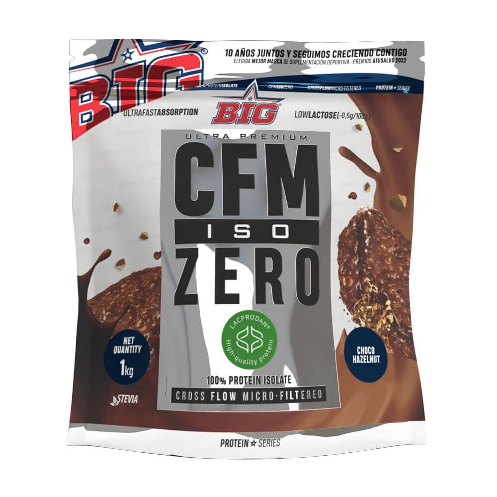 CFM ISO Zero presentación de 1kg de la sección proteína de aislado de suero isolate hecho por BIG