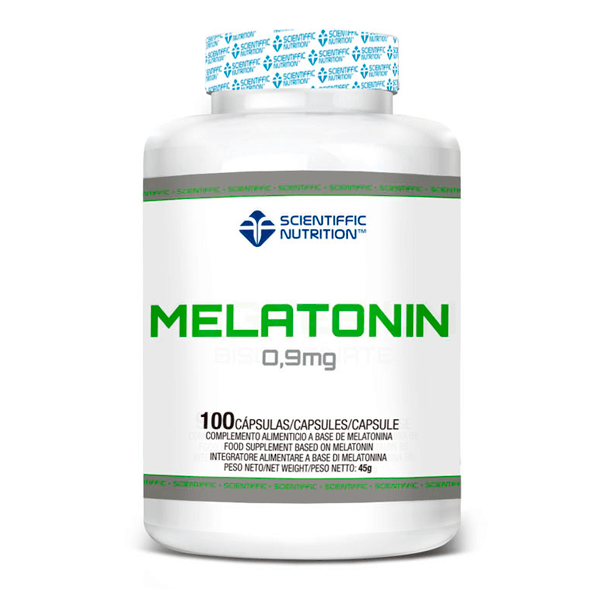 Melatonina 0,9mg bote de 100 cápsulas de la marca Scientiffic Nutrition - mejora del sueño