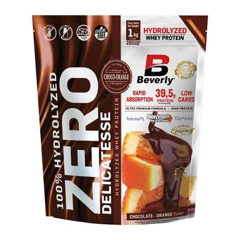 100% Hydrolyzed Zero Delicatesse envase de 1kg de Beverly Nutrition en la categoría proteína hidrolizada de suero