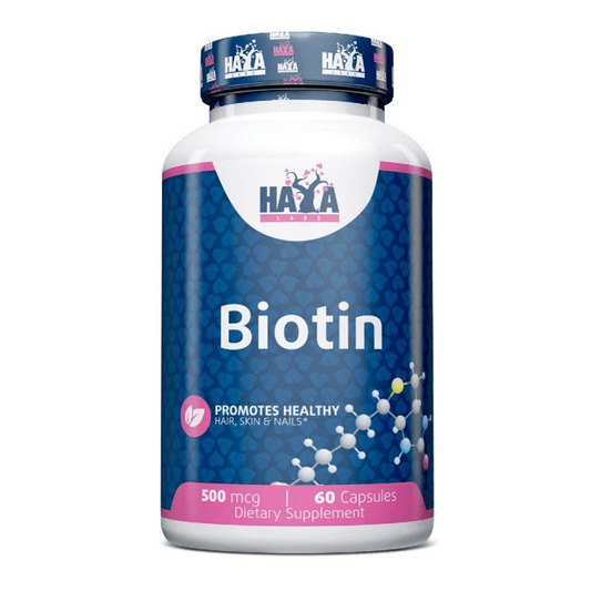 Biotina 500 mcg da marca Haya Labs em Vitaminas e Minerais