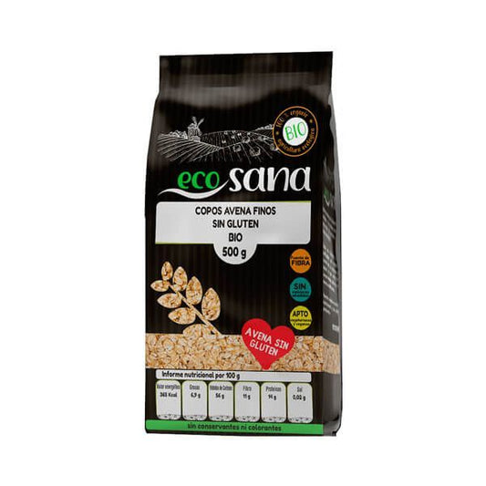 Flocos de Aveia Finos Integrais Bio Sem Glúten da marca EcoSana em EcoSana