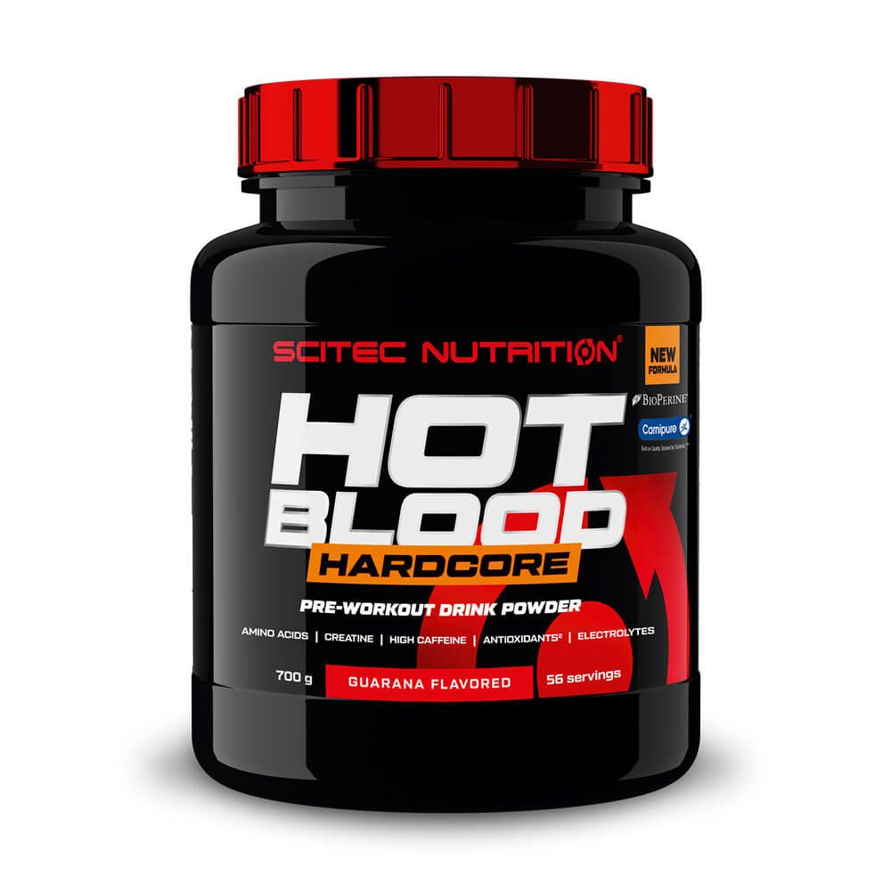Hot Blood Hardcore en 700g por Scitec Nutrition suplemento de la sección pre entreno