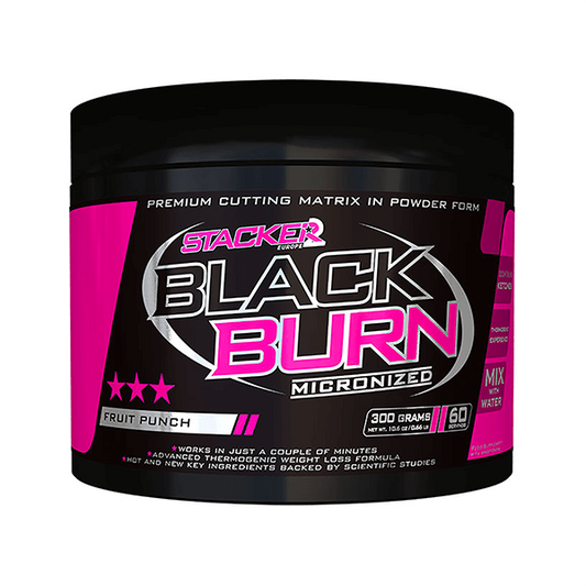 Black Burn Micronized da marca Stacker Europe em L-Carnitina e cafeína
