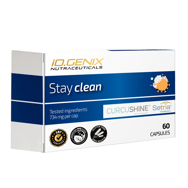Stay Clean envase de 60 cápsulas de la sección protectores hepáticos del fabricante IO.Genix