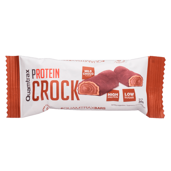Protein Crock envase de 30g del fabricante Quamtrax de la sección repostería baja en calorías y proteica