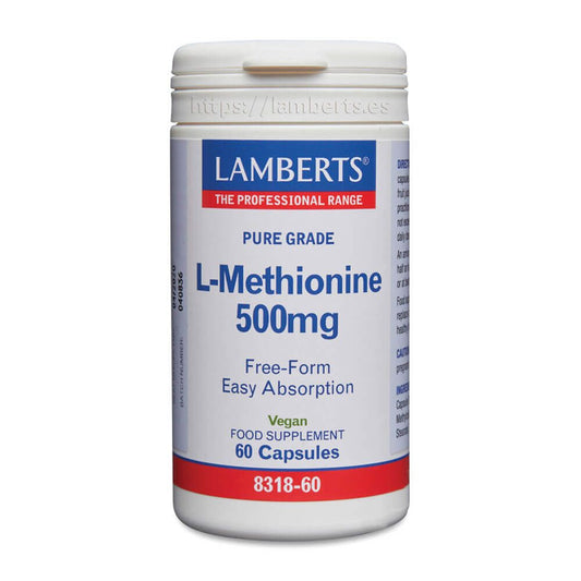 L-Metionina 500mg da marca Lamberts em Aminoácidos