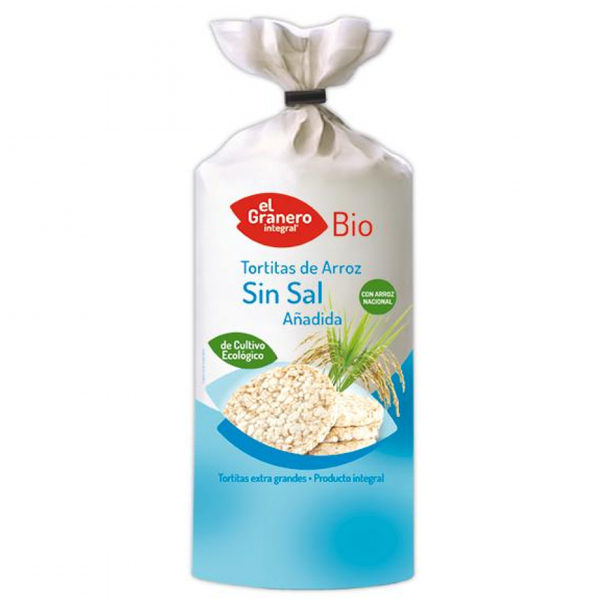 Tortitas de arroz biológicas sem sal adicionado - El Granero Integral 0